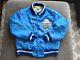 Vintage 70's Toronto Maple Leafs Nhl Satin Shain Of Canada Blue Bomber Jacket