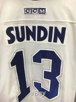 Vintage Matt Sundin Toronto Maple Leafs CCM NHL Hockey Jersey White Sz XL