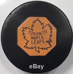 Vintage NHL Rare Toronto Maple Leafs Art Ross Tyer Converse Game Puck 1964-67