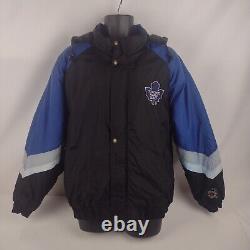 Vintage NHL Toronto Maple Leafs Mens Large Puffer Jacket with Hood Ravens Athletic