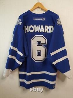 Vintage koho toronto maple leaves jersey mens 48 authentic game jersey #6 howard