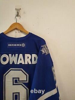 Vintage koho toronto maple leaves jersey mens 48 authentic game jersey #6 howard