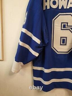 Vintage koho toronto maple leaves jersey mens 48 authentic game jersey #6 howard