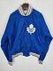 Vtg 80s Ted Fletcher Toronto Maple Leafs Hockey Snap-button Jacket Size L