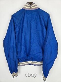 Vtg 80s Ted Fletcher Toronto Maple Leafs Hockey snap-button jacket size L