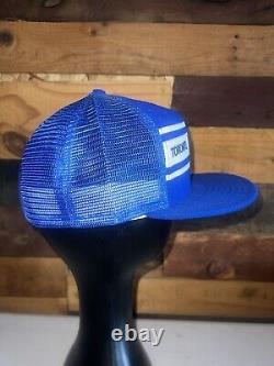 Vtg 80s Toronto Maple Leafs NHL Hockey Blue Snapback Hat AJD The Professional