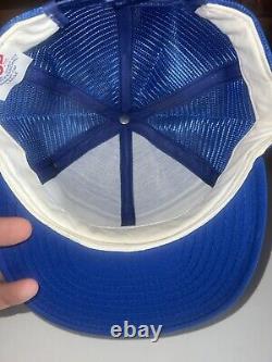 Vtg 80s Toronto Maple Leafs NHL Hockey Blue Snapback Hat AJD The Professional