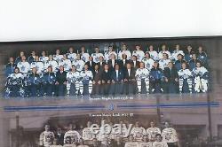 Vtg 90s Maple Leaf Gardens Toronto Maple Leafs Hockey Team Framed Poster 1931-99