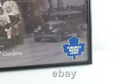 Vtg 90s Maple Leaf Gardens Toronto Maple Leafs Hockey Team Framed Poster 1931-99