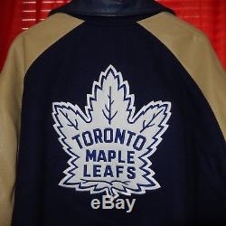 Vtg Nike Toronto Maple Leafs Varsity Jacket Wool Leather Made in Canada NHL Rare