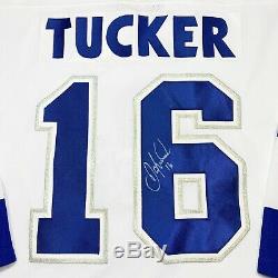 Vtg Rare NHL Toronto Maple Leafs #16 Darcy Tucker Signed Hockey Jersey. Mens XL