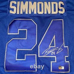 Wayne Simmonds Toronto Maple Leafs Signed / Autographed Jersey Bas Coa Nice
