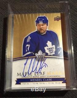 Wendel Clark 2017 Toronto Maple Leafs Centennial Maple Leafs Marks AUTO 1689