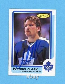 Wendel Clark Maple Leafs 1986-87 O Pee Chee #149 Autographed Rookie Hockey Card