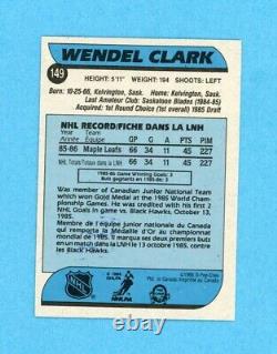 Wendel Clark Maple Leafs 1986-87 O Pee Chee #149 Autographed Rookie Hockey Card