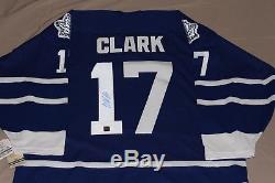 Wendel Clark SIGNED CCM Vintage Toronto Maple Leaf Jersey C. O. A. Captain Crunch