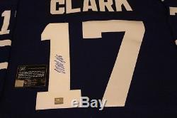 Wendel Clark SIGNED CCM Vintage Toronto Maple Leaf Jersey C. O. A. Captain Crunch