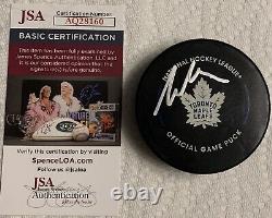 William Nylander Autograph Signed NHL Hockey Game Puck Toronto Maple Leafs Coa