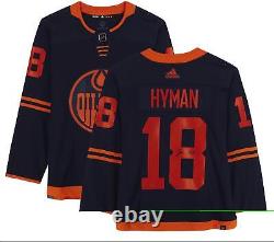 Zach Hyman Edmonton Oilers Autographed Navy Alternate Adidas Authentic Jersey